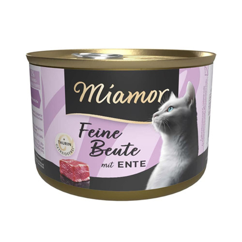 Беззерновой влажный корм Miamor Feine Beute mit Ente для кошек, утка, 185 г
