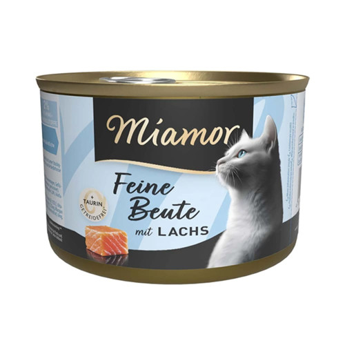 Беззерновой влажный корм Miamor Feine Beute mit Lachs для кошек, лосось, 185 г