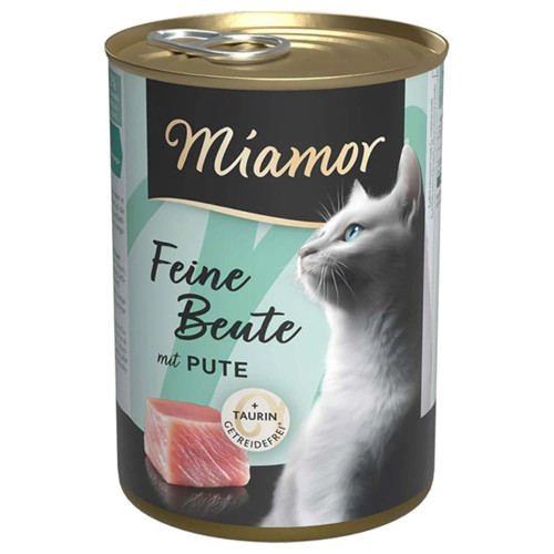 Беззерновой влажный корм Miamor Feine Beute mit Pute для котов, индейка, 400 г