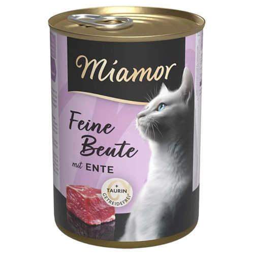 Беззерновой влажный корм Miamor Feine Beute mit Ente для кошек, утка, 400 г