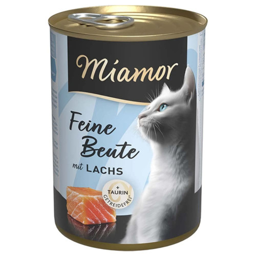Беззерновой влажный корм Miamor Feine Beute mit Lachs для кошек, лосось, 400 г
