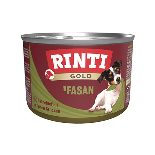 Беззерновой влажный корм Rinti Gold mit Fasan для собак, фазан, 185 г