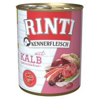 Беззерновой влажный корм Rinti Kennerfleisch mit Kalb для собак, телятина, 800 г Беззерновой влажный корм Rinti Kennerfleisch mit Kalb для собак, телятина, 800 г