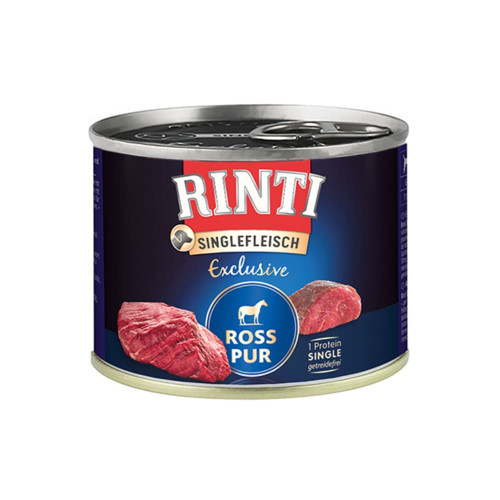 Беззерновой влажный корм Rinti Singlefleisch Exclusive Ross Pur для собак, конина, 185 г