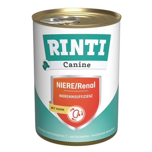 Влажный корм Rinti Canine Veterinary Niere/Renal mit Rind для собак с заболеваниями почек, курица, 400 г