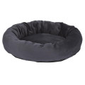Лежак-пончик AnimAll Luna для котів та собак, сірий, розмір М, 65×65×20 см