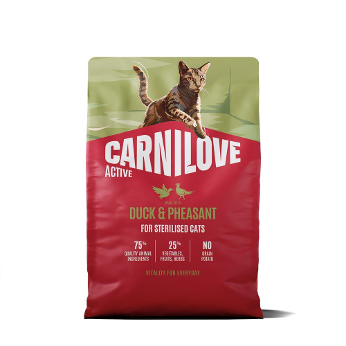 Сухий корм Carnilove Active Duck & Pheasant Sterilised для стерилізованих котів, качка і фазан, 2 кг