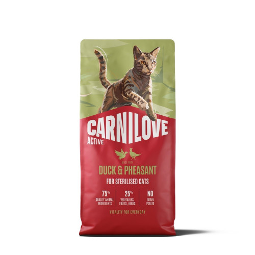Сухий корм Carnilove Active Duck & Pheasant Sterilised для стерилізованих котів, качка і фазан, 6 кг