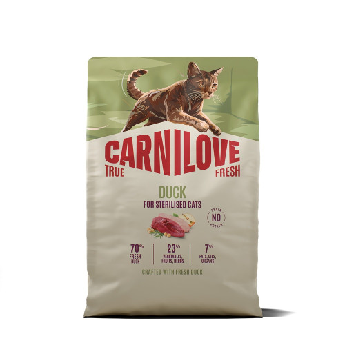 Сухий корм Carnilove True Fresh Duck Sterilised для стерилізованих котів, качка, 2 кг