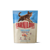 Сухой корм Carnilove True Fresh Fish & Turkey Sterilised для стерилизованных кошек, рыба и индейка, 400 г Сухой корм Carnilove True Fresh Fish & Turkey Sterilised для стерилизованных кошек, рыба и индейка, 400 г