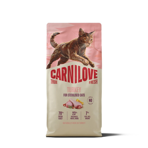 Сухий корм Carnilove True Fresh Turkey Sterilised для стерилізованих котів, індичка, 6 кг