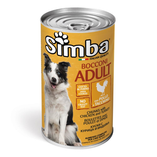 Влажный корм Monge Simba Dog Wet для взрослых собак, курица с индейкой, 1.23 кг