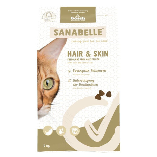 Сухий корм Bosch Sanabelle Hair & Skin для дорослих котів, догляд за шкірою та шерстю, 2 кг
