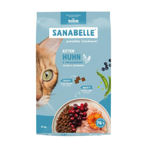 Сухий корм Bosch Sanabelle Kitten для кошенят, курка з журавлиною, 8 кг
