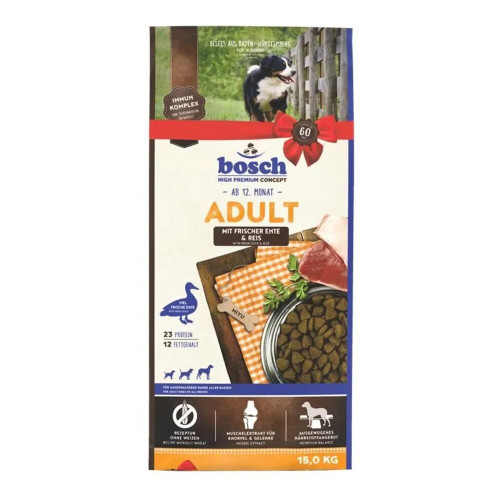 Сухий корм Bosch Adult для дорослих собак, качка з рисом, 15 кг