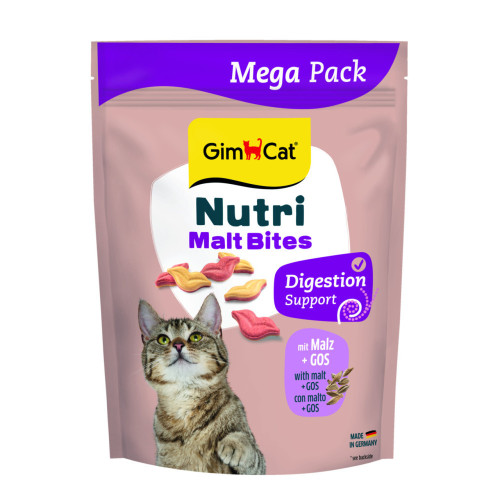 Вітаміни GimCat Nutri Malt Bites для дорослих котів, виведення грудок шерсті, з мальтом, 425 г Вітаміни GimCat Nutri Malt Bites для дорослих котів, виведення грудок шерсті, з мальтом, 425 г