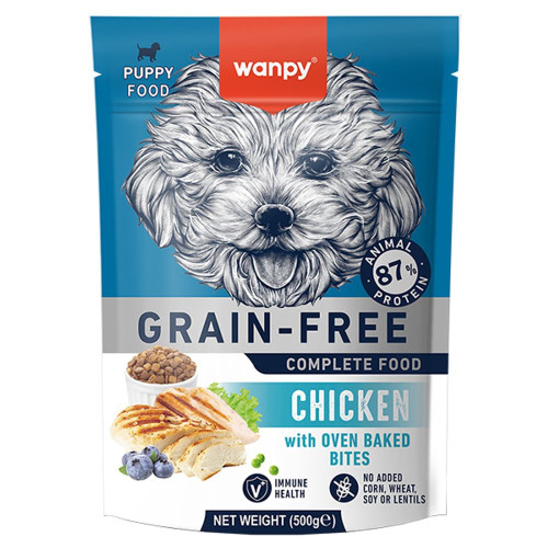 Беззерновий сухий корм Wanpy Puppy Grain Free Chicken для цуценят, курка, 500 г