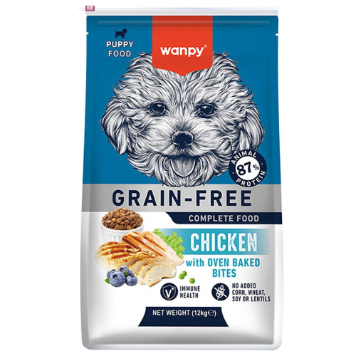 Беззерновий сухий корм Wanpy Puppy Grain Free Chicken для цуценят, курка, 12 кг