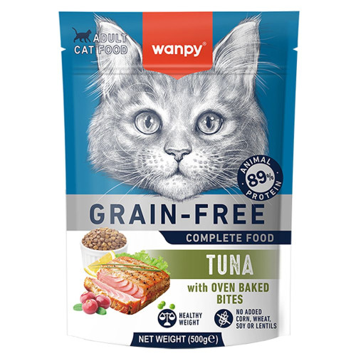 Беззерновий сухий корм Wanpy Adult Cat Grain Free Tuna для дорослих котів, тунець, 500 г
