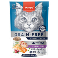 Беззерновой сухой корм Wanpy Sterilized Cat Grain Free Salmon & Tuna для стерилизованных кошек, лосось с тунцом, 500 г Беззерновой сухой корм Wanpy Sterilized Cat Grain Free Salmon & Tuna для стерилизованных кошек, лосось с тунцом, 500 г