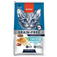 Беззерновий сухий корм Wanpy Kitten Grain Free Chicken для кошенят, курка, 8 кг Беззерновий сухий корм Wanpy Kitten Grain Free Chicken для кошенят, курка, 8 кг