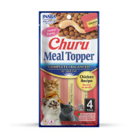 Ласощі Inaba Churu Meal Topper для котів, кремовий мус в стіках, з куркою, 4×14 г