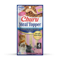 Ласощі Inaba Churu Meal Topper для котів, кремовий мус в стіках, з тунцем та лососем, 4×14 г