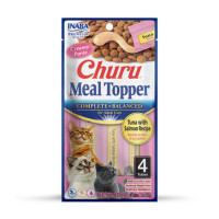 Лакомство Inaba Churu Meal Topper для кошек, кремовый мусс в стиках, с тунцом и лососем, 4×14 г Лакомство Inaba Churu Meal Topper для кошек, кремовый мусс в стиках, с тунцом и лососем, 4×14 г