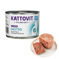 Вологий корм Kattovit Veterinary Gastro Duck для котів із захворюваннями шлунково-кишкового тракту та підшлункової залози, беззерновий, дієтичний, качка, 0.185 кг Вологий корм Kattovit Veterinary Gastro Duck для котів із захворюваннями шлунково-кишкового тракту та підшлункової залози, беззерновий, дієтичний, качка, 0.185 кг