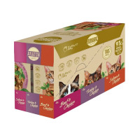Вологий корм Araton Cats Set Adult All Breeds для дорослих котів, яловичина з куркою, індичка з куркою, лосось з куркою, 12×85 г Вологий корм Araton Cats Set Adult All Breeds для дорослих котів, яловичина з куркою, індичка з куркою, лосось з куркою, 12×85 г