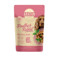 Влажный корм Araton Adult Dog All Breeds with Poultry and Rabbit для взрослых собак, птица с кроликом, 85 г