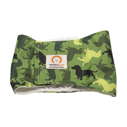 Підгузки Misoko&Co для собак (кобелів), багаторазові, камуфляж, розмір XL