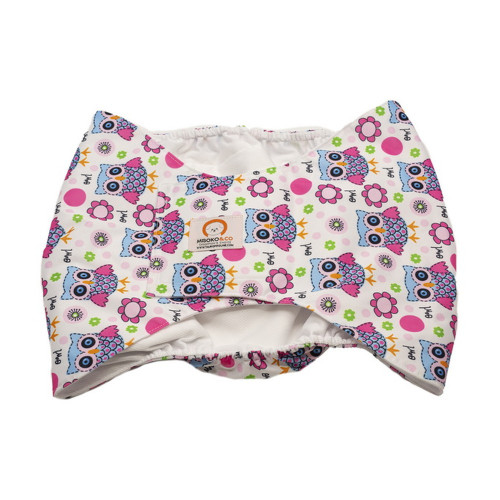 Підгузки Misoko&Co для собак (кобелів), багаторазові, сови, розмір S