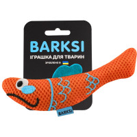Іграшка Barksi для котів, дентальна, з дзвіночком, риба, помаранчева Іграшка Barksi для котів, дентальна, з дзвіночком, риба, помаранчева