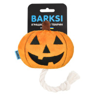 Іграшка Barksi для собак, з пищалкою та шнурком, гарбузик Іграшка Barksi для собак, з пищалкою та шнурком, гарбузик
