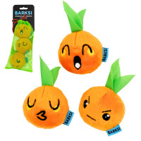 Игрушка Barksi для собак, с пищалкой, мандарины, 3 шт. Игрушка Barksi для собак, с пищалкой, мандарины, 3 шт.