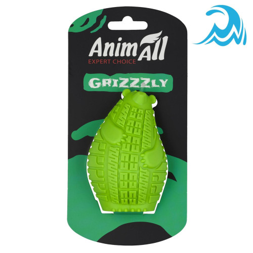 Іграшка AnimАll GrizZzly Ведмідь для собак, зелена, 10.1×6.6×6.6 см