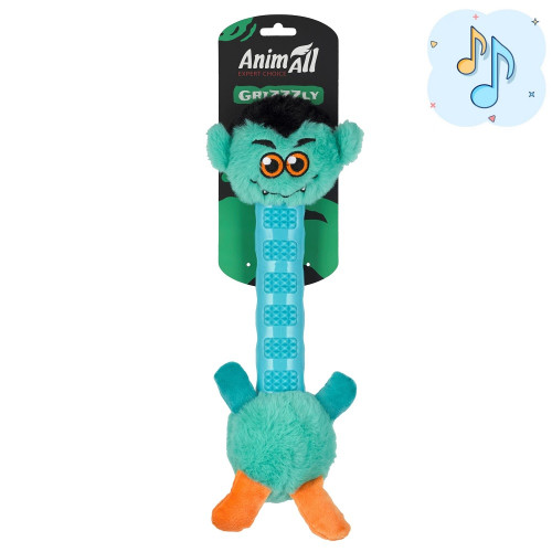 Игрушка AnimАll GrizZzly Монстр для собак, мятная, 40×14×6 см