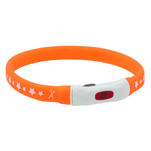 Нашийник AnimAll LED для собак, розмір S, 40 см, помаранчевий