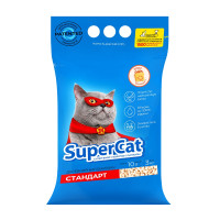 Наполнитель для туалета Super Cat Стандарт 3 кг, синий Наполнитель для туалета Super Cat Стандарт 3 кг, синий