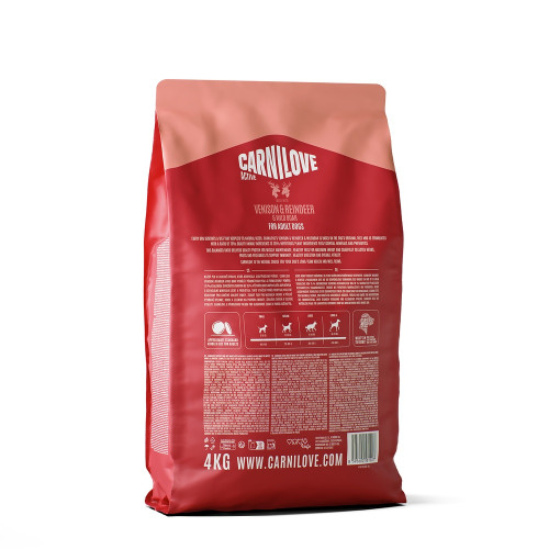 Сухий корм Carnilove Active Venison & Reindeer & Wild Boar Active Adults для активних собак, оленина і дикий кабан, 4 кг