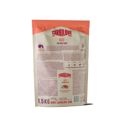 Сухий корм Carnilove True Fresh Beef для собак, яловичина, 1.5 кг