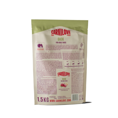 Сухий корм Carnilove True Fresh Duck для собак, качка, 1.5 кг