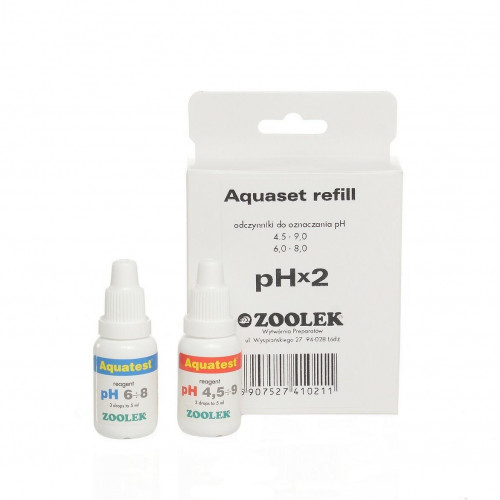 Тест pH (4,5-9,0)_(6,0-8,0) Zolek Aquatest pH x2, 0,068 кг, 9 x 3,5 x 13,5 см (реагент)