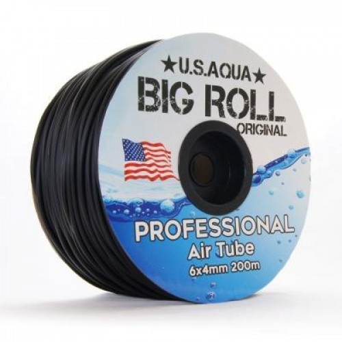 Шланг U.S.Aqua Airline Black чорний 4/6 мм силіконовий, 200 м