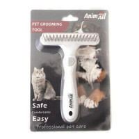 Расческа-грабли AnimAll Groom для животных, Серая Расческа-грабли AnimAll Groom для животных, Серая