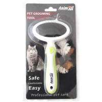 Пуходерка AnimAll Groom для животных, М, зеленая