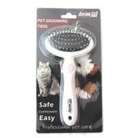 Массажная щетка AnimAll Groom для животных, розовая Массажная щетка AnimAll Groom для животных, розовая
