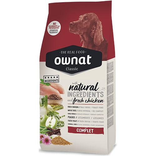 Сухий корм Ownat Classic Complete with Chicken для дорослих собак, з куркою, 15 кг