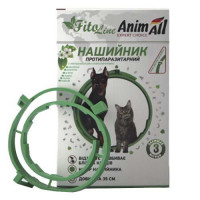 Ошейник противопаразитарный AnimAll FitoLine Nature для кошек и собак, зеленый, 35 см Ошейник противопаразитарный AnimAll FitoLine Nature для кошек и собак, зеленый, 35 см